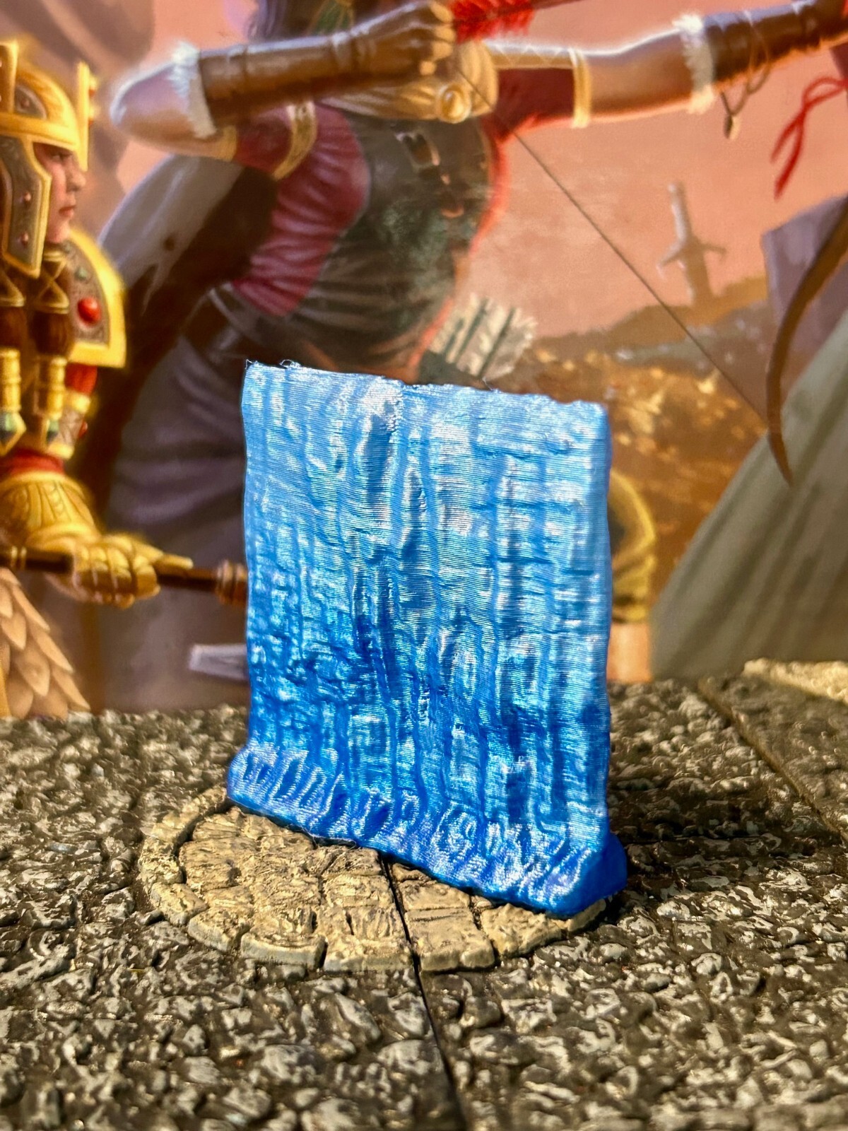 Large Wall of Ice Spell painted miniature Dungeons & Dragons D&D printed terrain