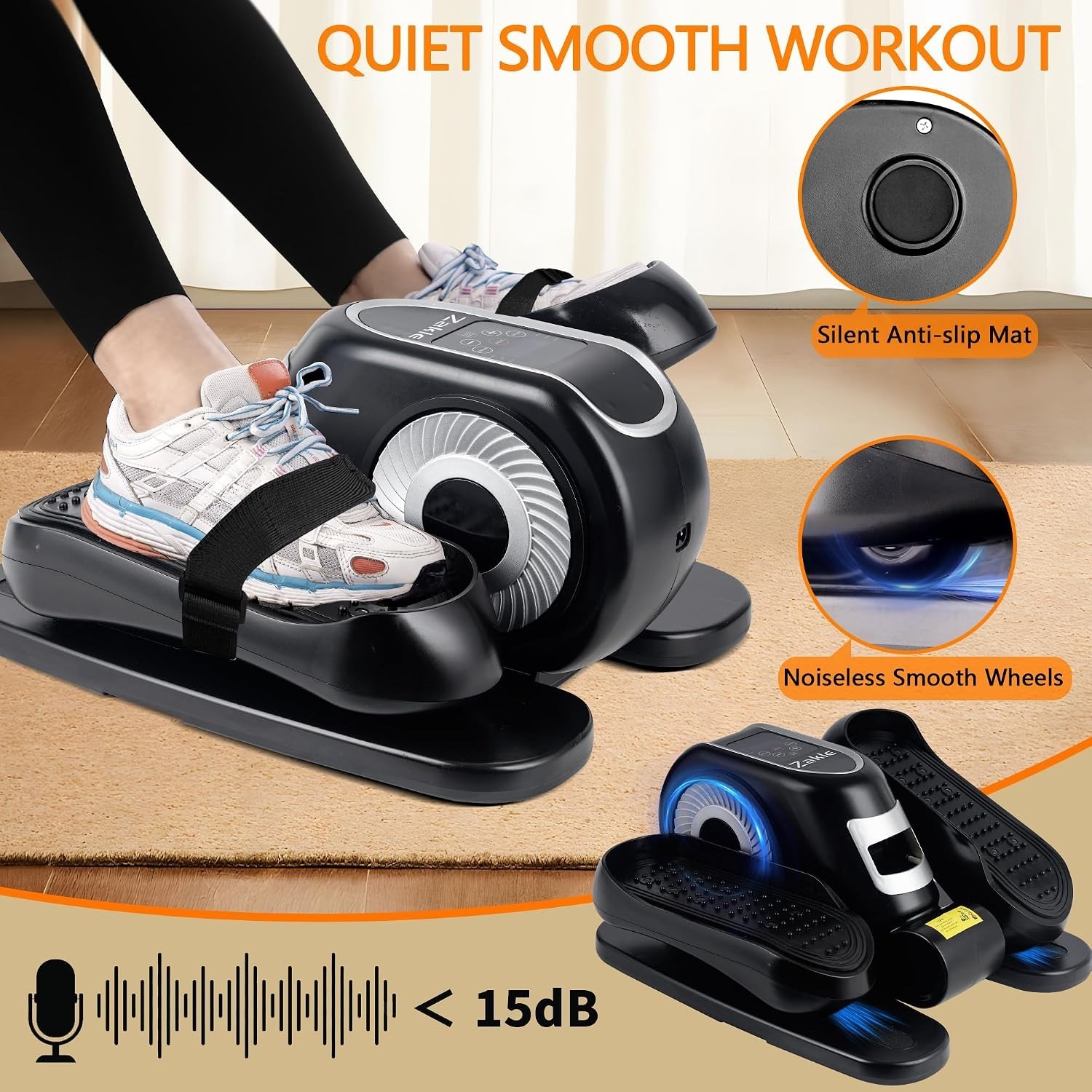 Under Desk Elliptical Machine, Electric Elliptical Training Machine w/Remote ...