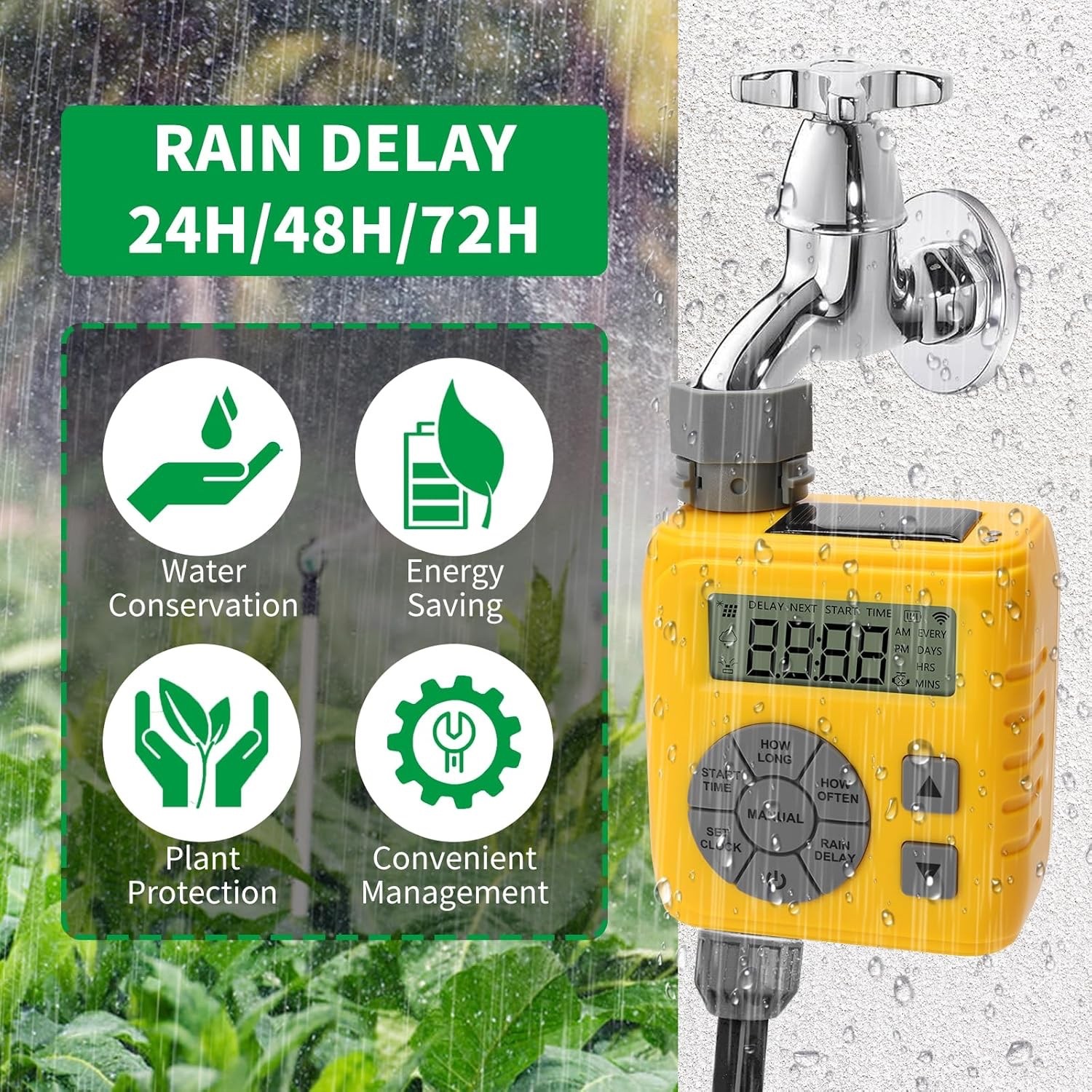 Programmable Water Timer for Outdoor Garden Hose Sprinkler Timer