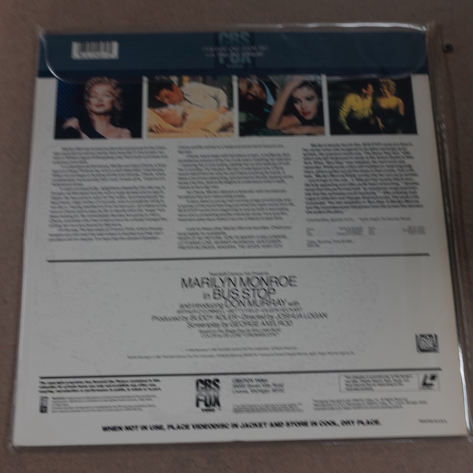Marilyn Bus Stop Laserdisc Ld Movie