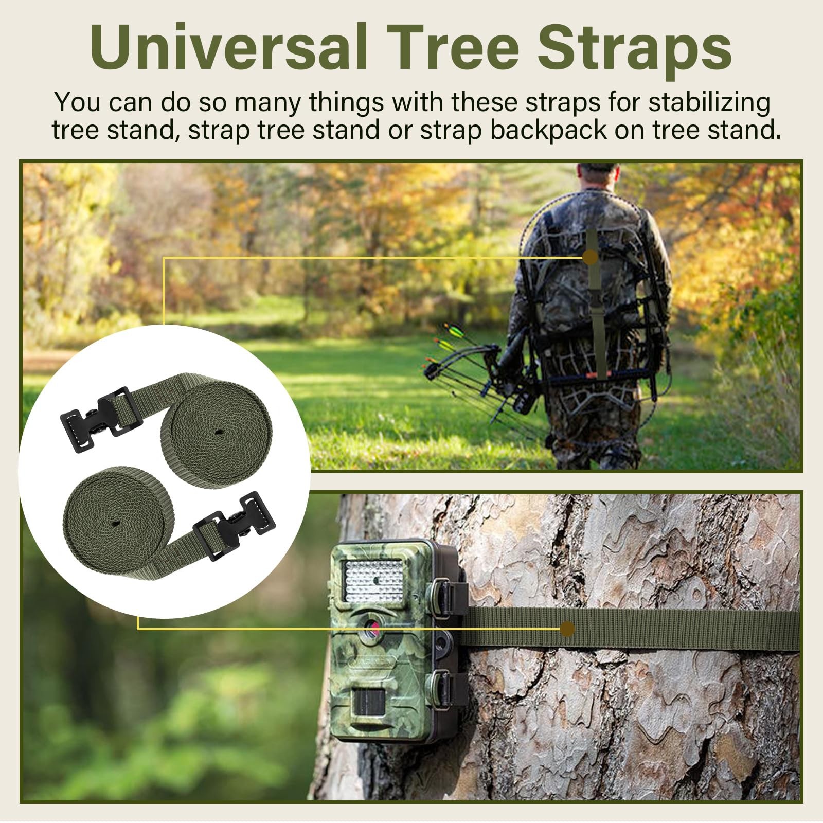 Pair Treestands Utility Straps for Summit Tree Stand, Stabilizer Strap, Climber