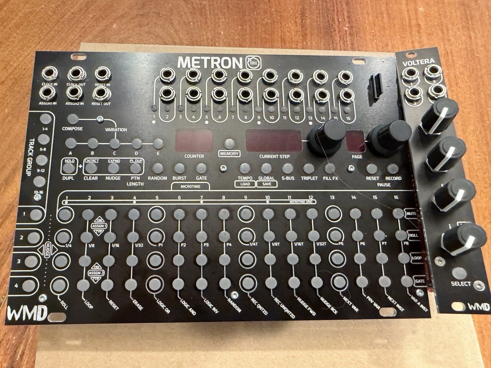 WMD Metron Eurorack Modular Trigger & CV Sequencer With Volterra Expander