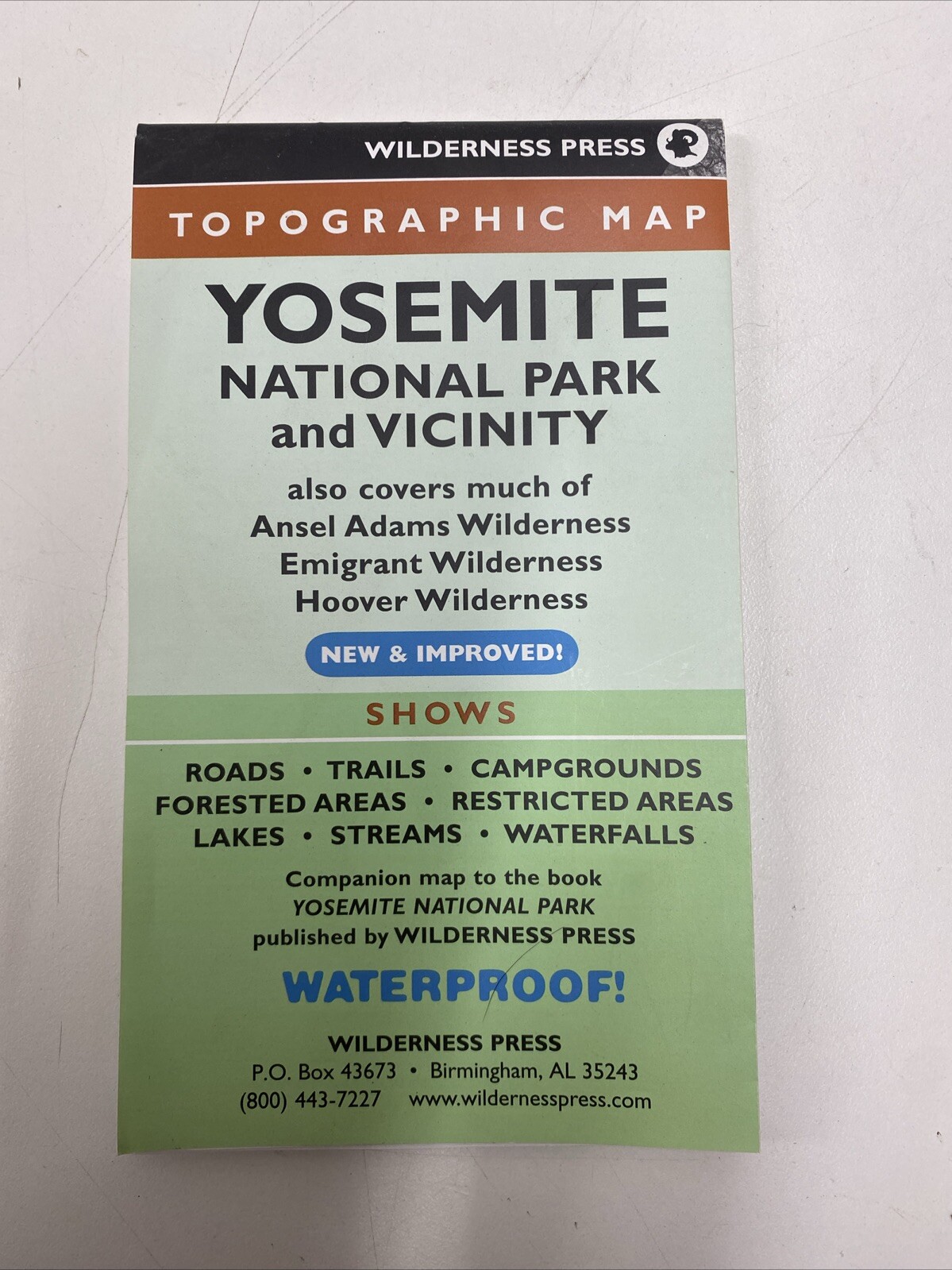 Wilderness Press - Yosemite National Park and Vicinity trail map - California