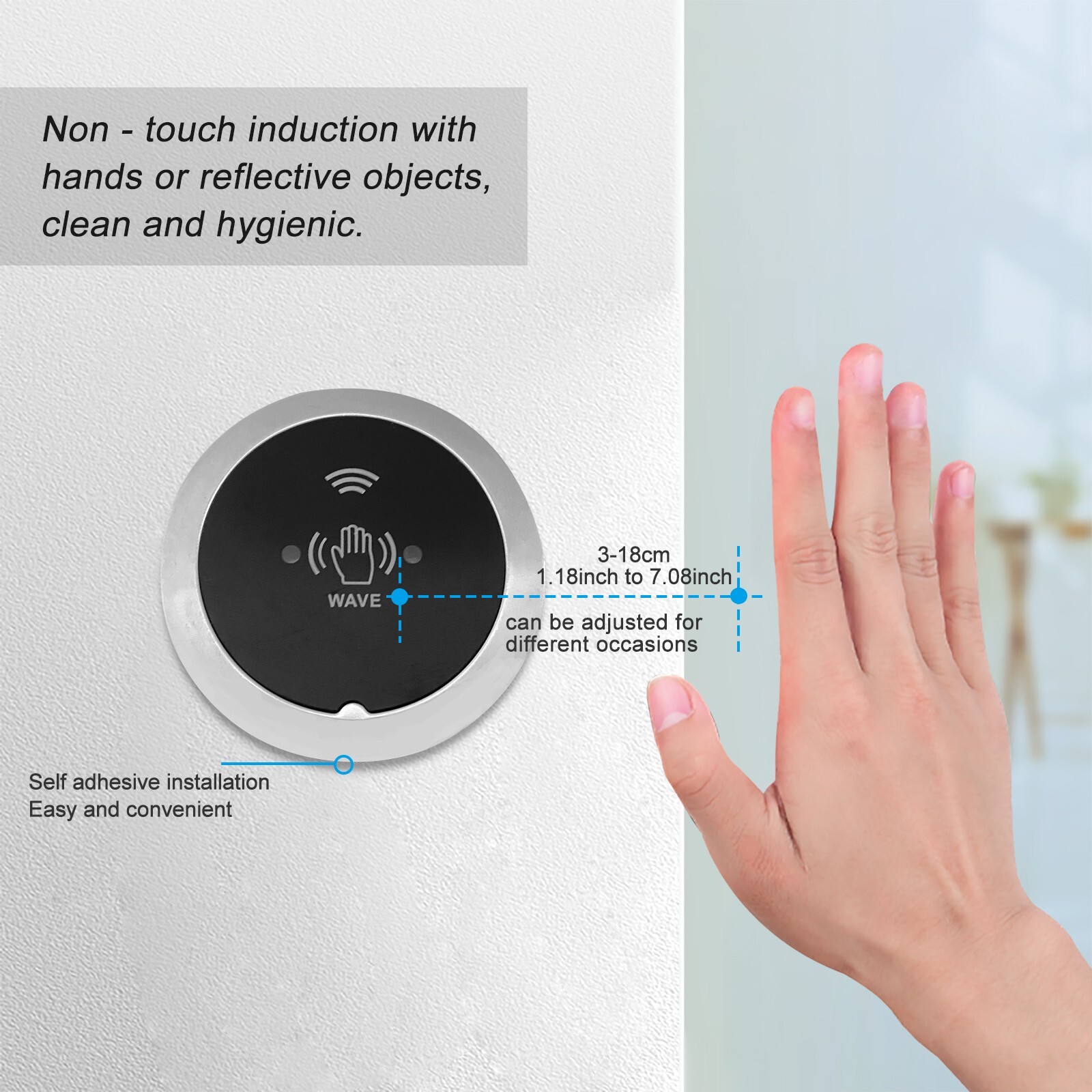 WiFi Access Control Magnetic Lock System with Round Touchless Button and Bracket