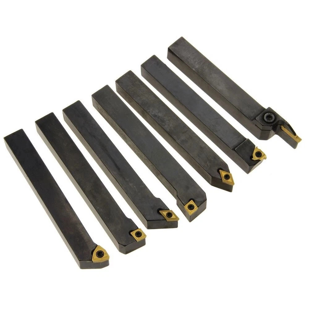 3pc Indexable Turning Tool Set 1/2" Thread Holder, Aluminum Box, Mix & Match