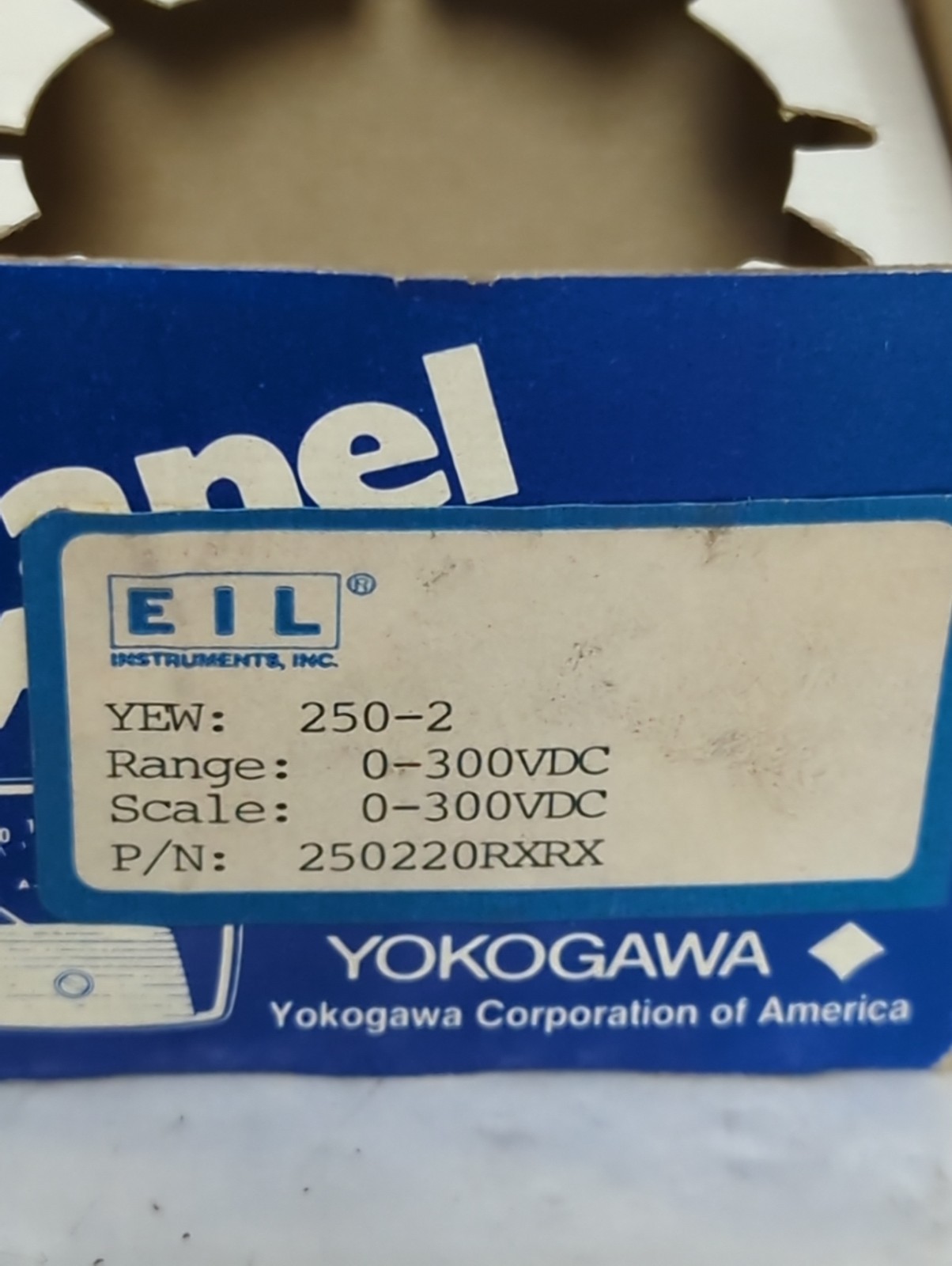 GE,250220RXRX,PANEL METER 0-300VDC NOS