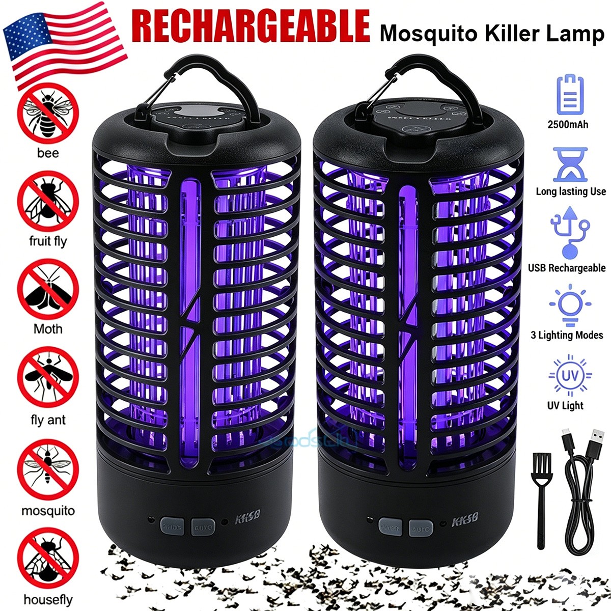 UV Lamp Insect Catcher Mosquito Killer Zapper Bug Fly Trap Electric Indoor Light