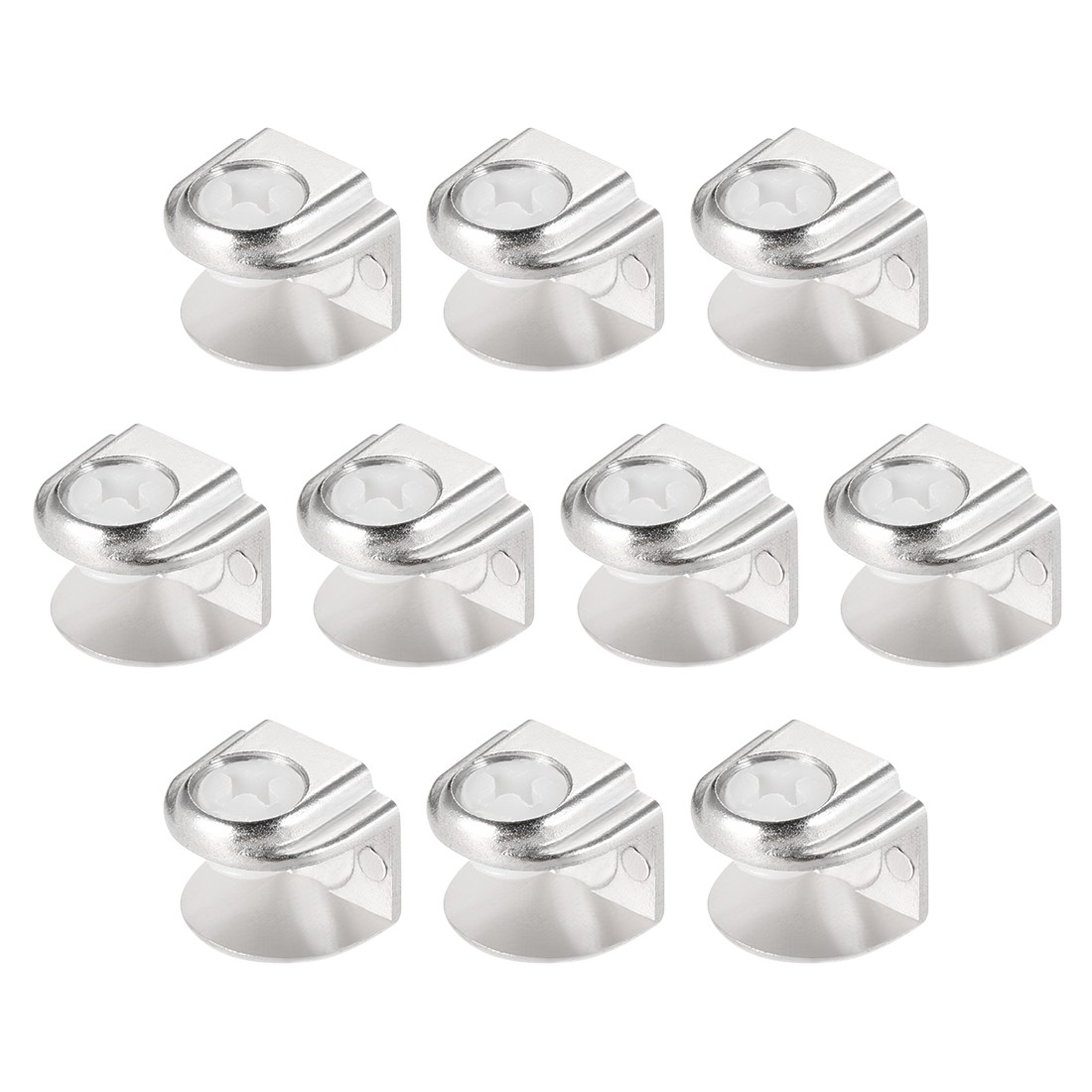 Glass Shelf Brackets Zinc Alloy Glass Clamp Clip for 5-8mm, Type-07, 10 Pcs