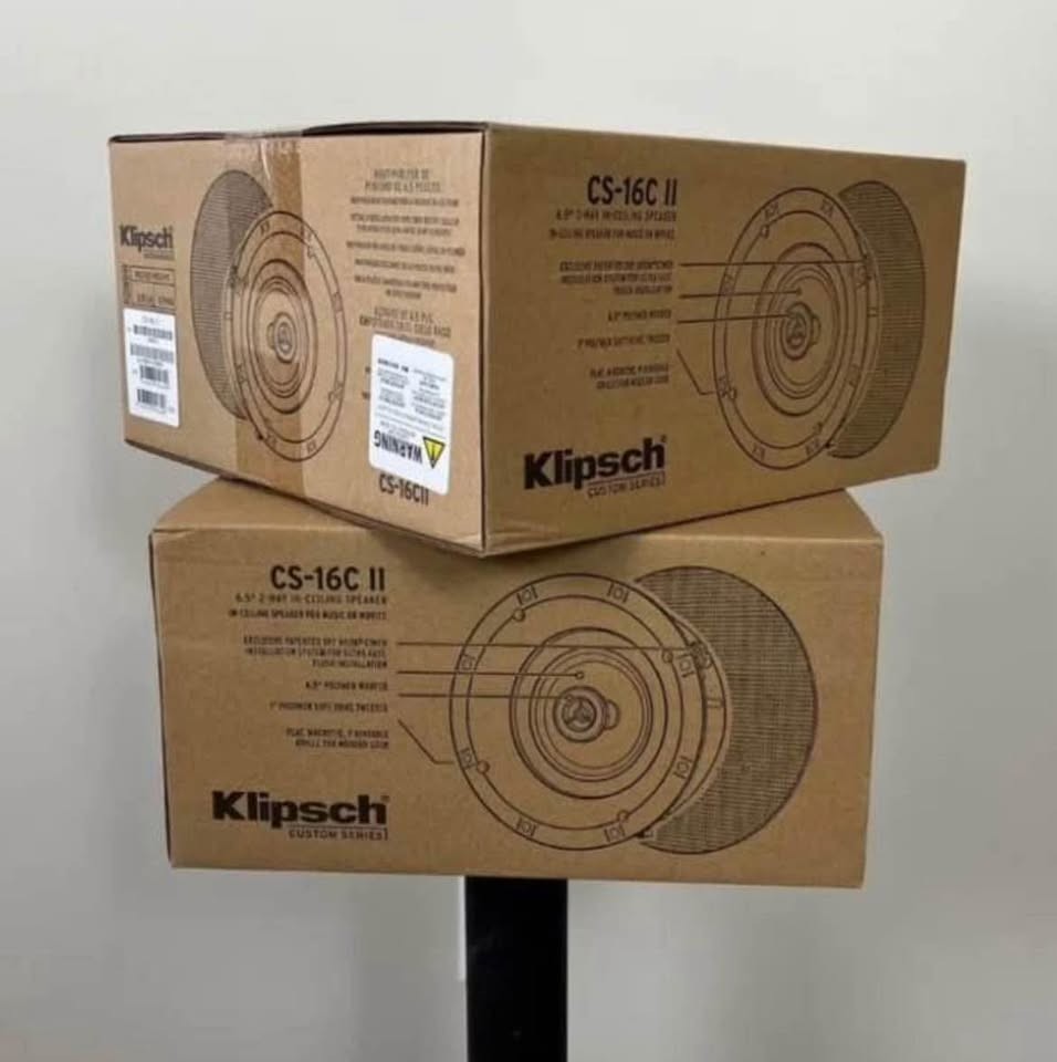 Klipsch CS-16C II Ceiling Speakers - Pair   New in box   Dolby Atmos  Music