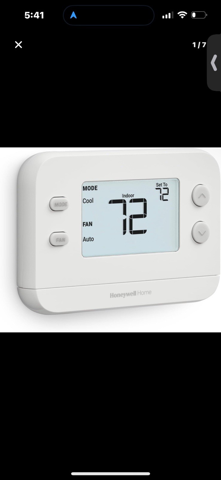 Honeywell Home Non-Programmable Thermostat, Single-Stage, 1 Heat/1 Cool Compatib