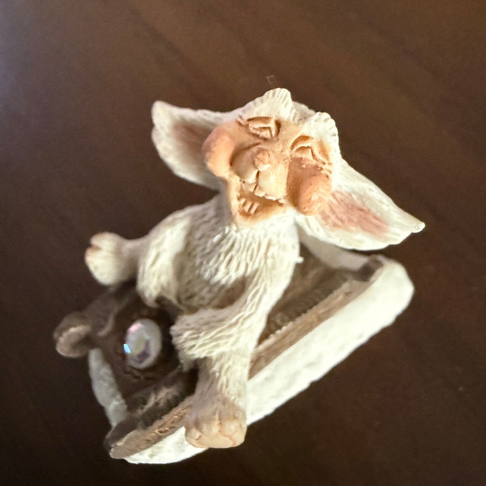 World of Krystonia Miniature Poffles on Sled Figure