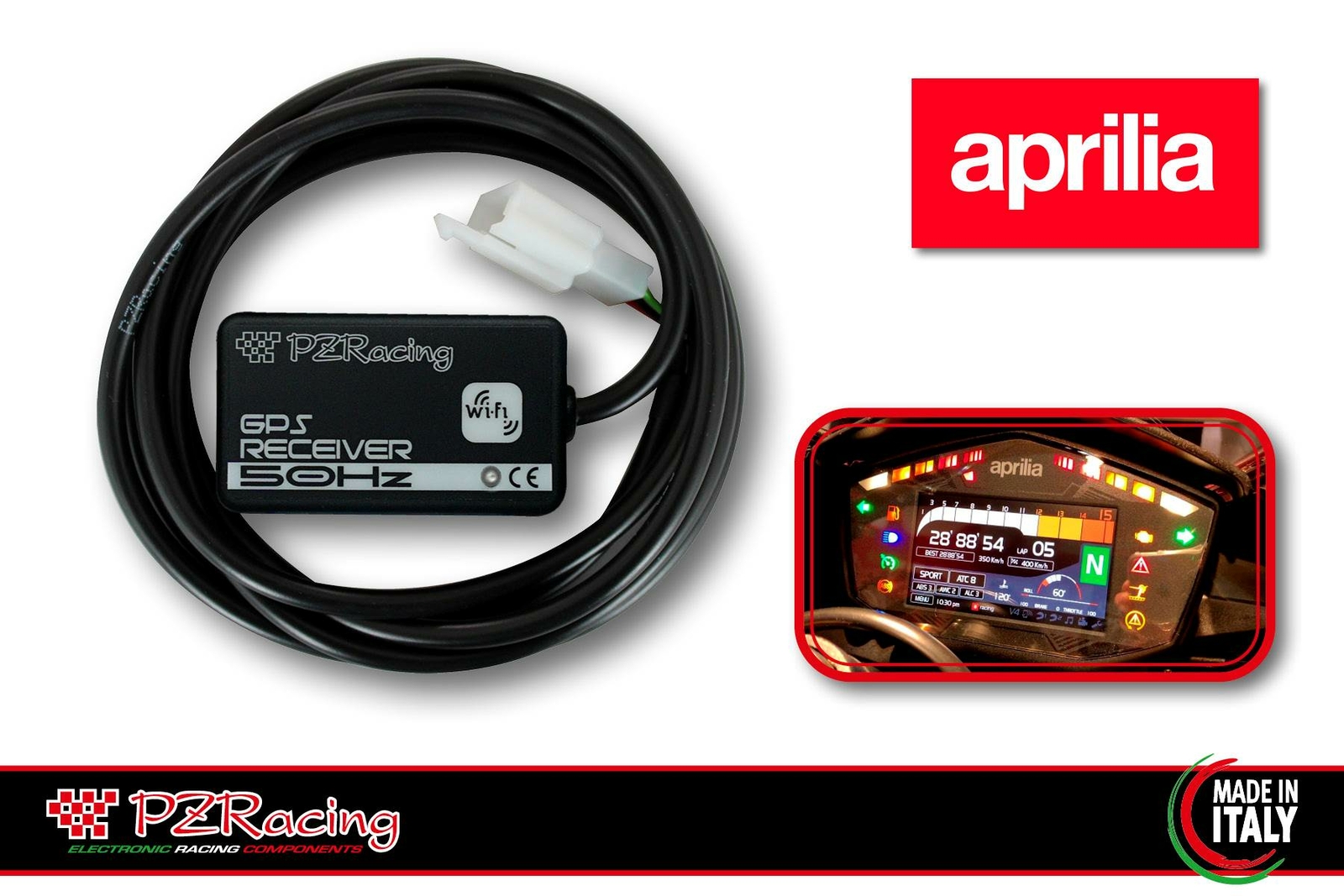 AP700 A-TRONIC WITH DATA DISCHARGE WI-FI PZRACING GPS RECEIVER 50HZ FOR APRILIA