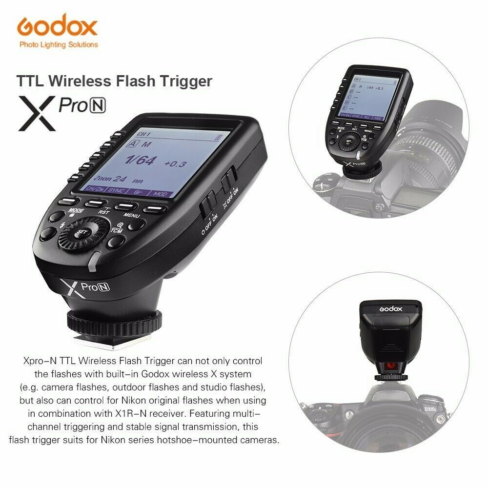 Godox MF12-K2 Macro Flash Speedlight 2.4G Wireless + XPro-N Trigger for Nikon