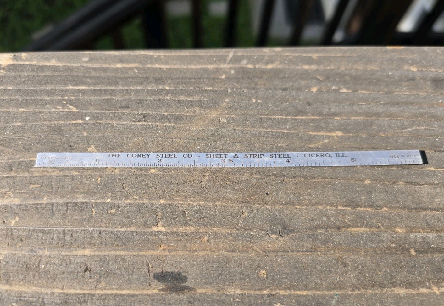 Cicero Steel Co. 6” Stainless Steel Ruler Sheet And Strip Steel Cicero Ill.