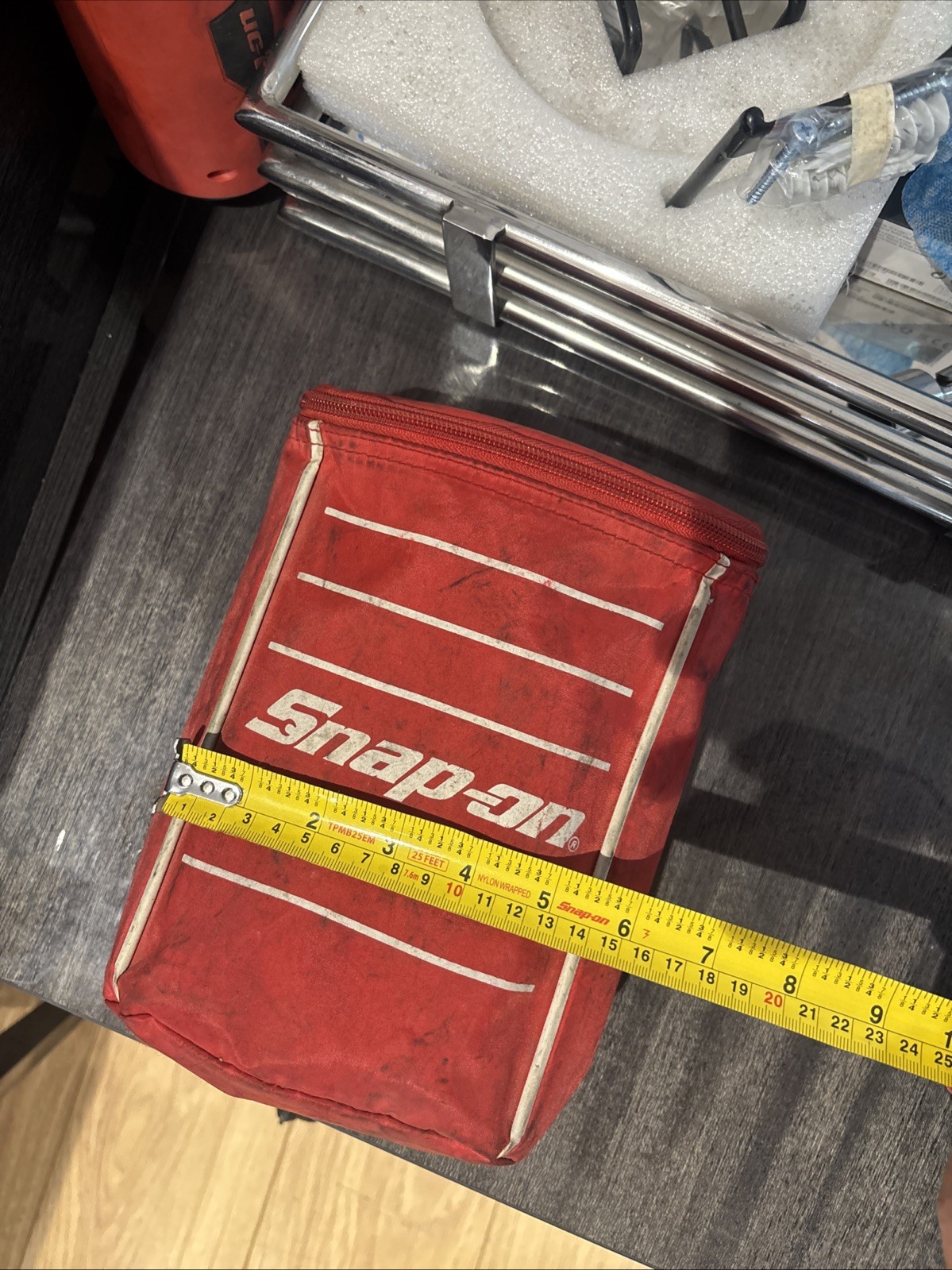 Snap On Tools Red Toolbox Roll Cab Storage Pouch Bag Rare Lunchbox