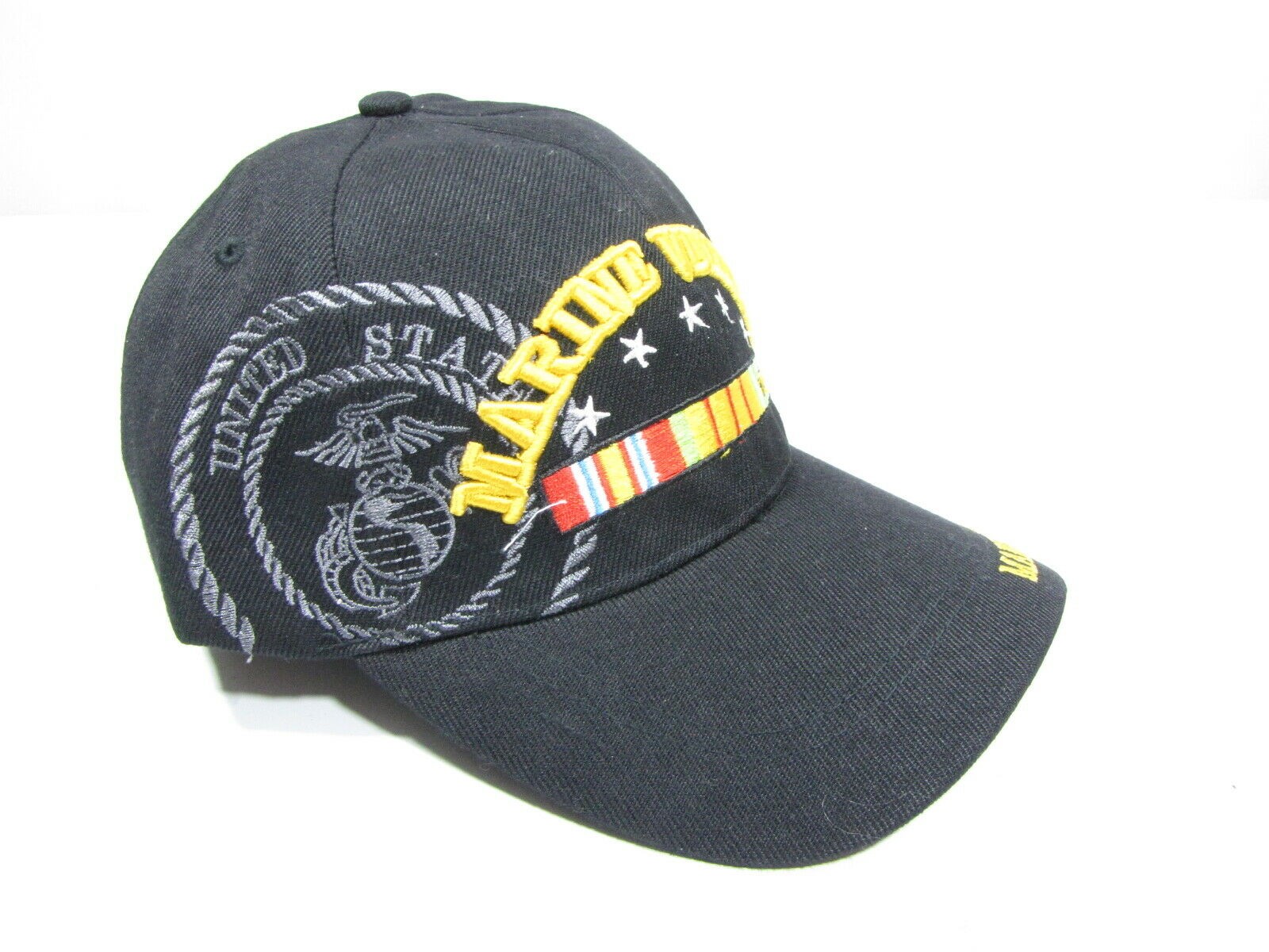 New Military USMC Marine Corps Vietnam Veteran Vet Black Baseball Ball Cap