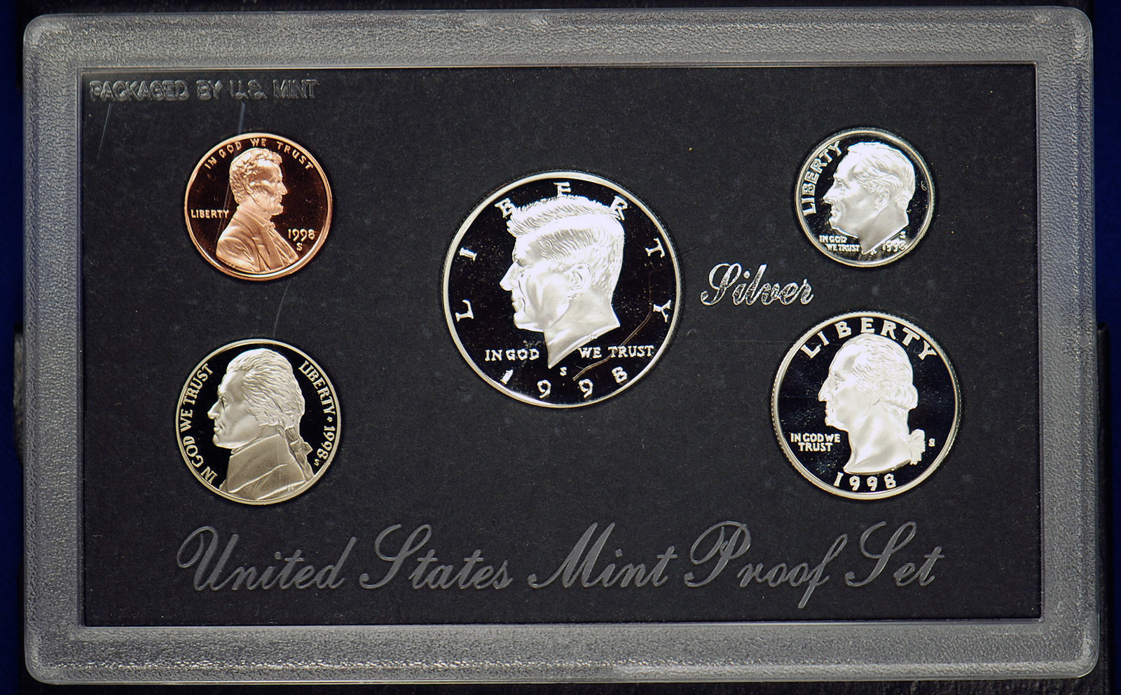 1998-s SILVER U.S. Proof Set. In a black standard size proof set container