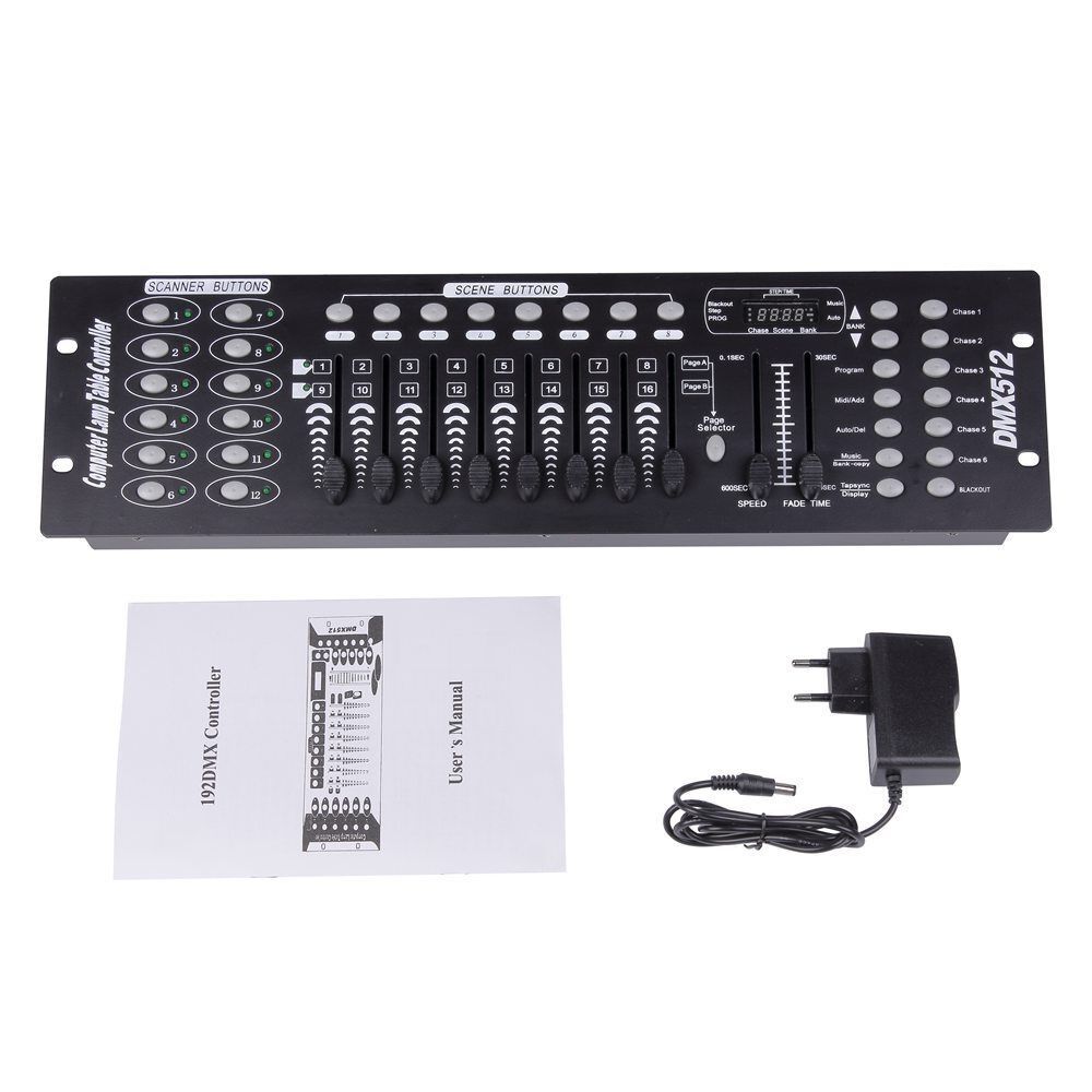 DMX 192 Channel Operator Console Controller Lighting Mixer Board For Stage Light