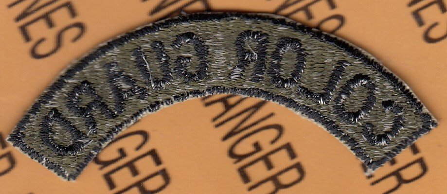 US Army ROTC COLOR GUARD OD Green / Black ~3" tab patch c/e