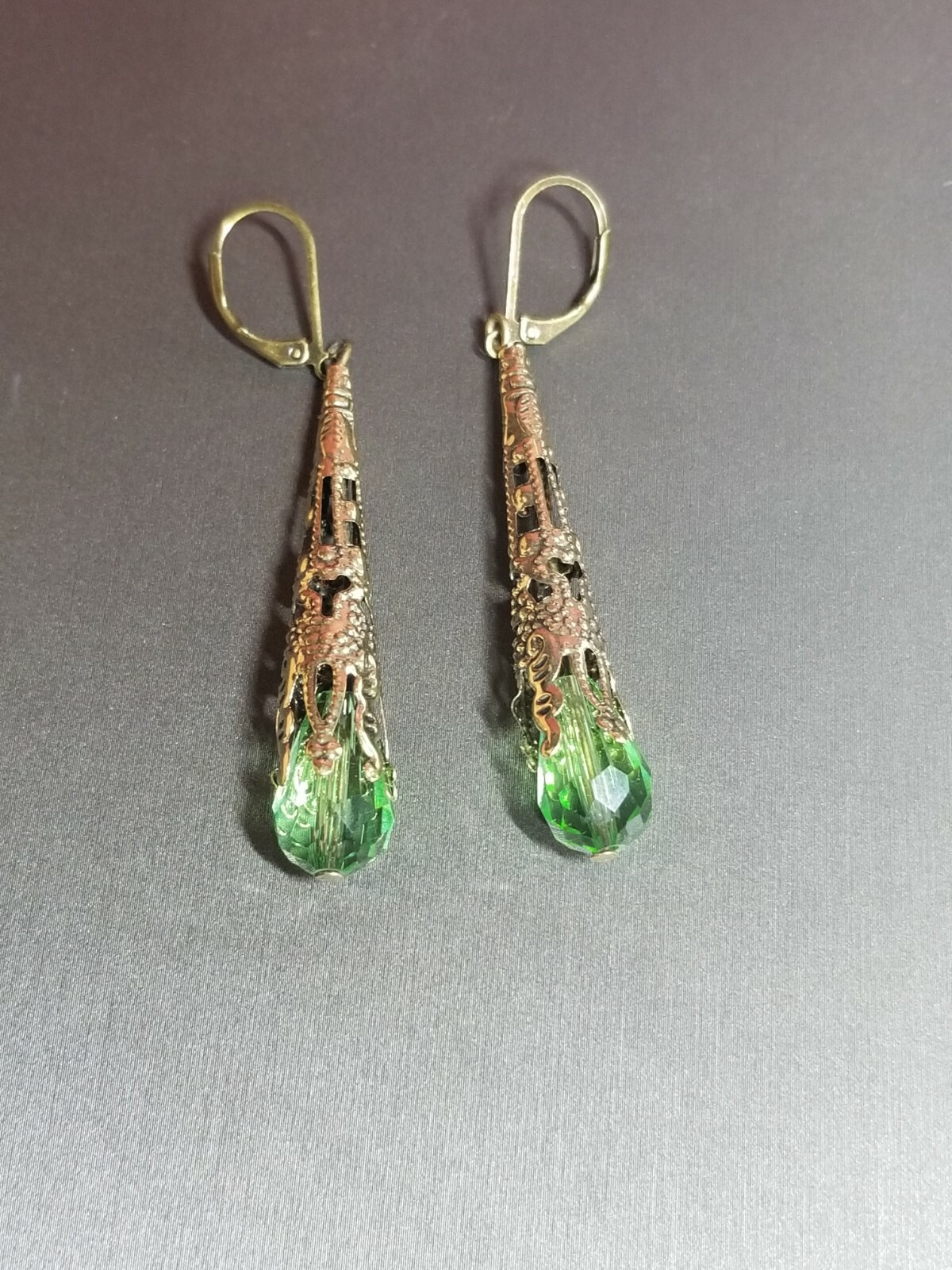 Vintage Style Crystal Water Drop Earrings