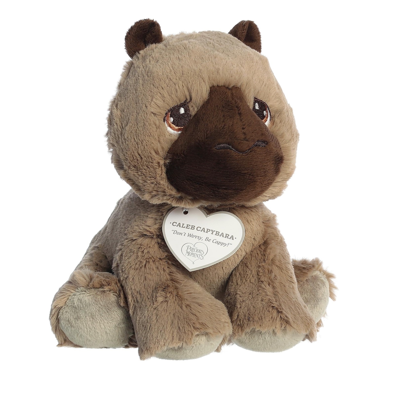 Aurora Precious Moments Caleb Capybara Plush – Brown, 8.5"