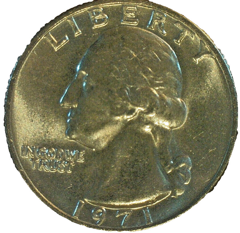 WORLD COIN SALE--1971 UNITED STATES WASHINGTON BUSINESS QUARTER KM#164a