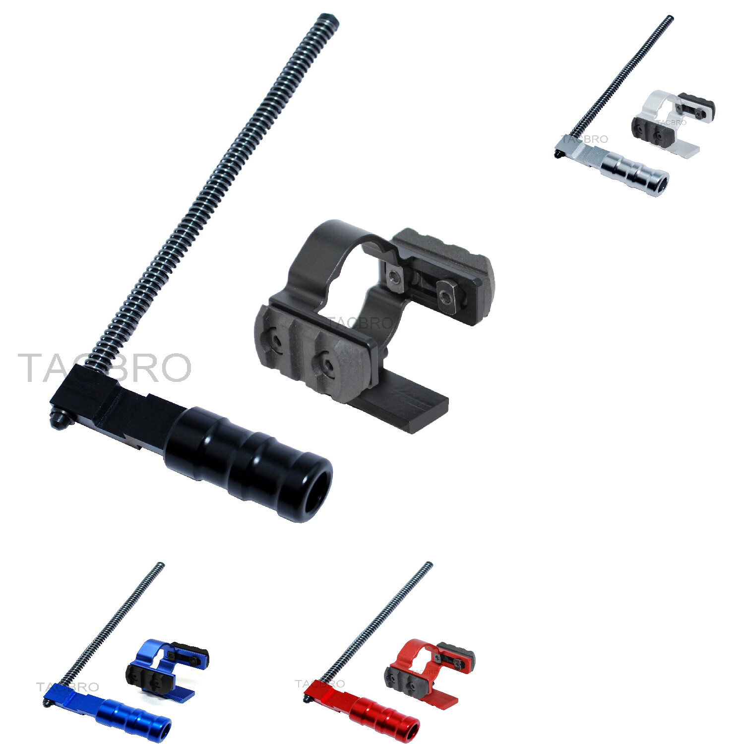 Ruger 1022 Charging Bolt Handle & Barrel Band Picatinny Rail with 2xM-L0K Combo