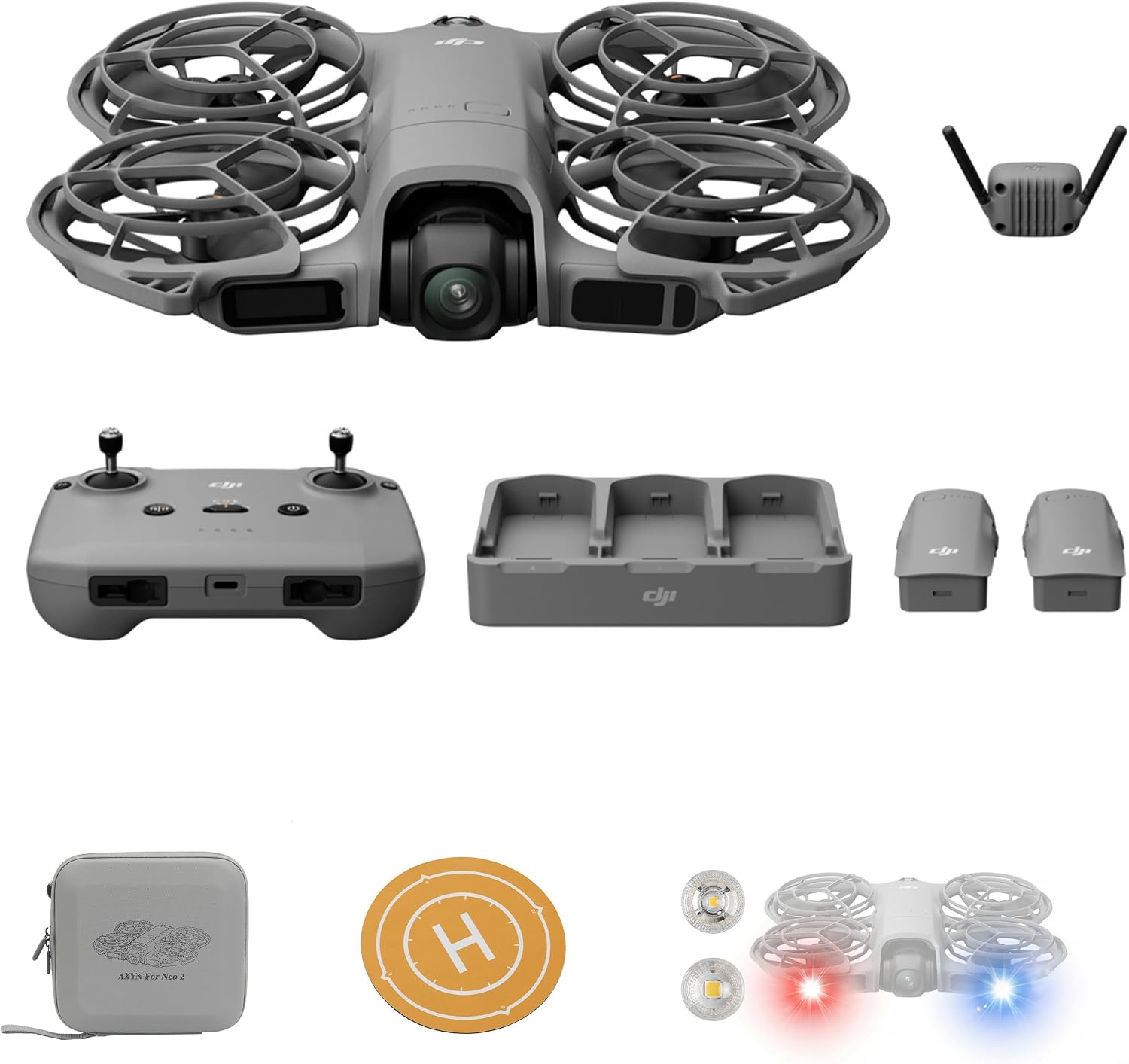 DJI Neo 2 Fly More Combo with RC-N3 Remote Controller, Stable Transmission with