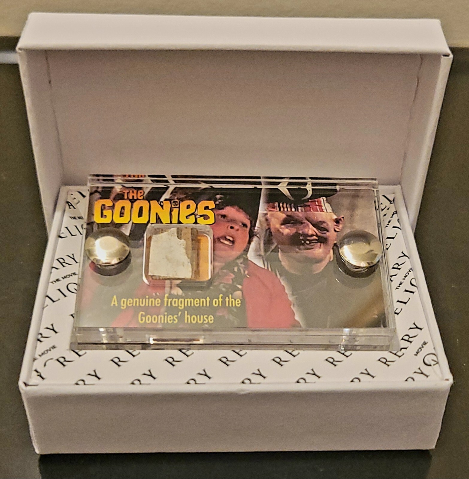 THE GOONIES Piece Of The Goonies House - Screen Used Prop W/ Display Case & COA