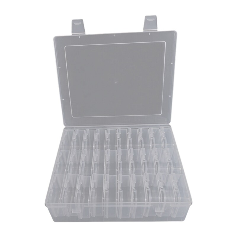 Transparent Clear Bead Storage Containers Plastic Boxes for Jewelry and