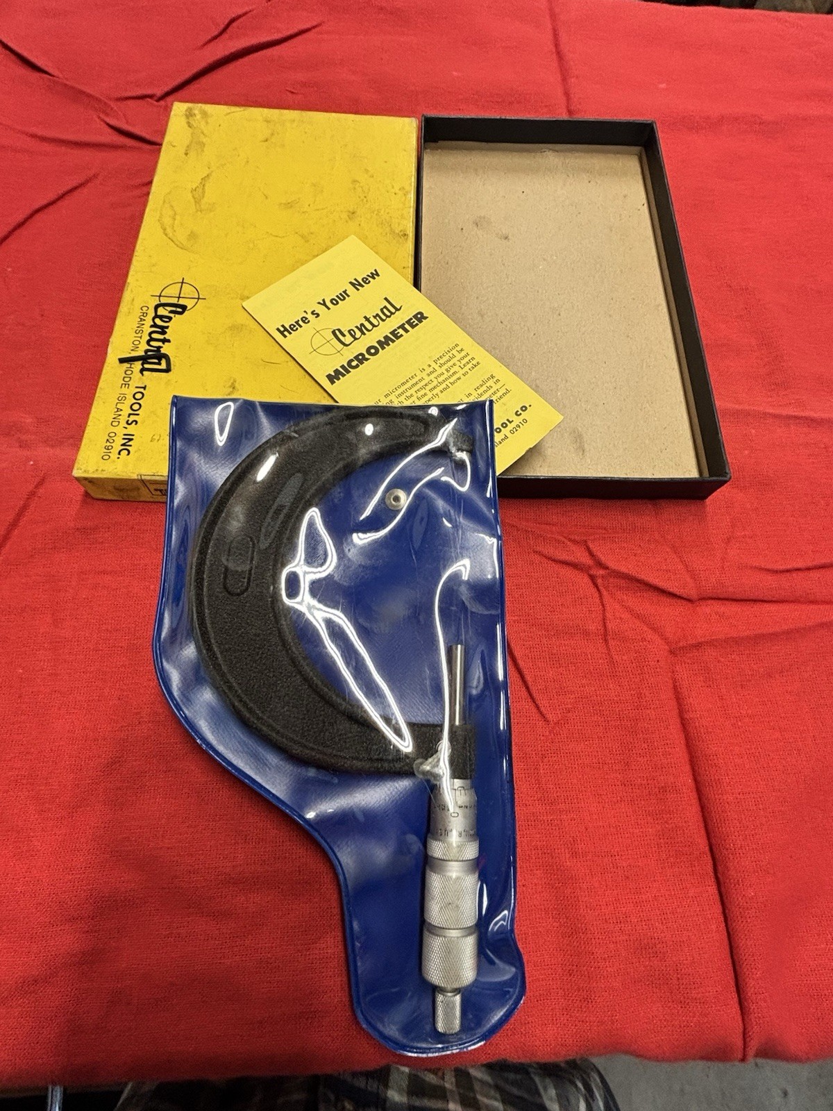 CENTRAL TOOLS MICROMETER #6071 3"-4" WITH BOX VINTAGE