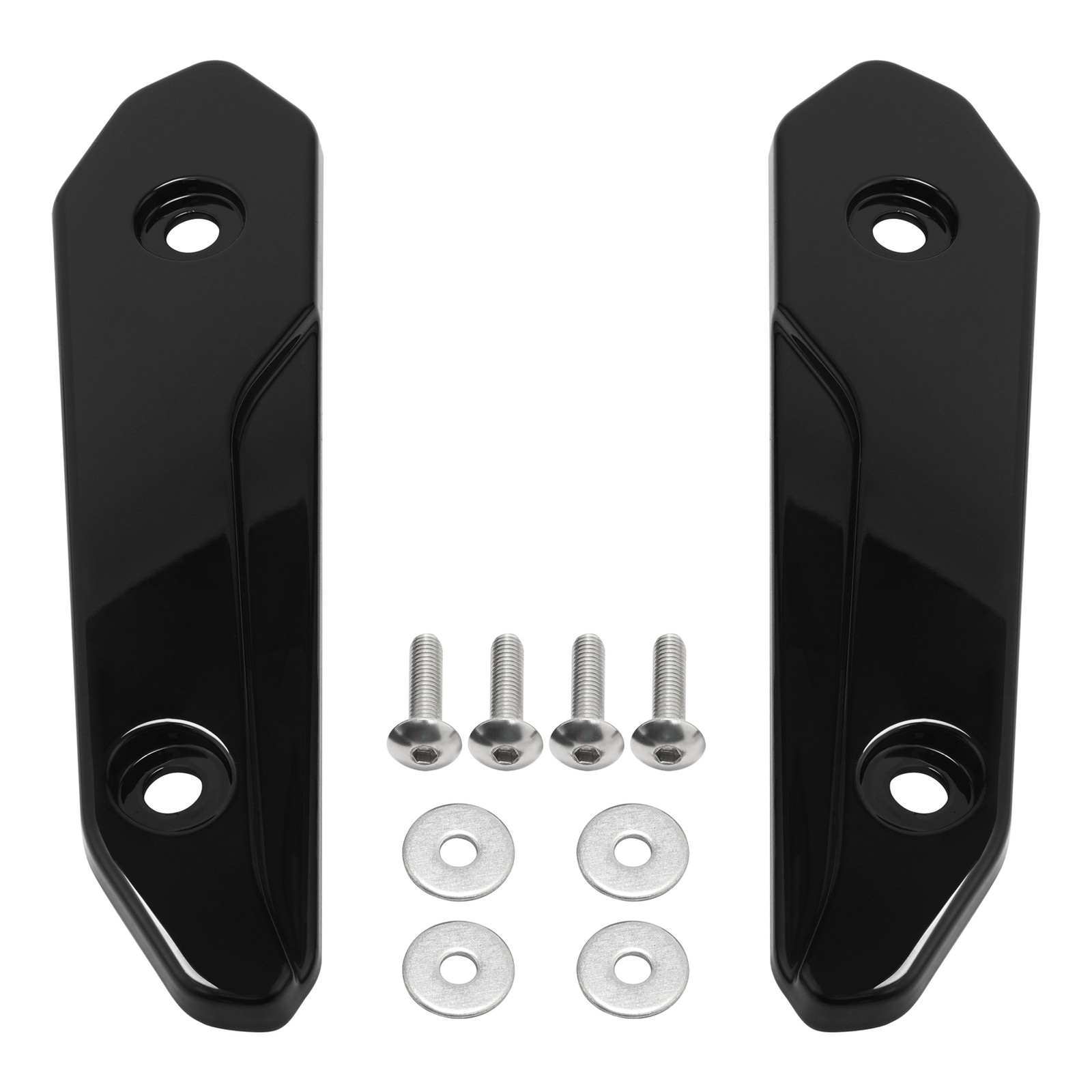 Black Split Windscreen Windshield Side Trim Fit For Harley CVO Road Glide 23-25