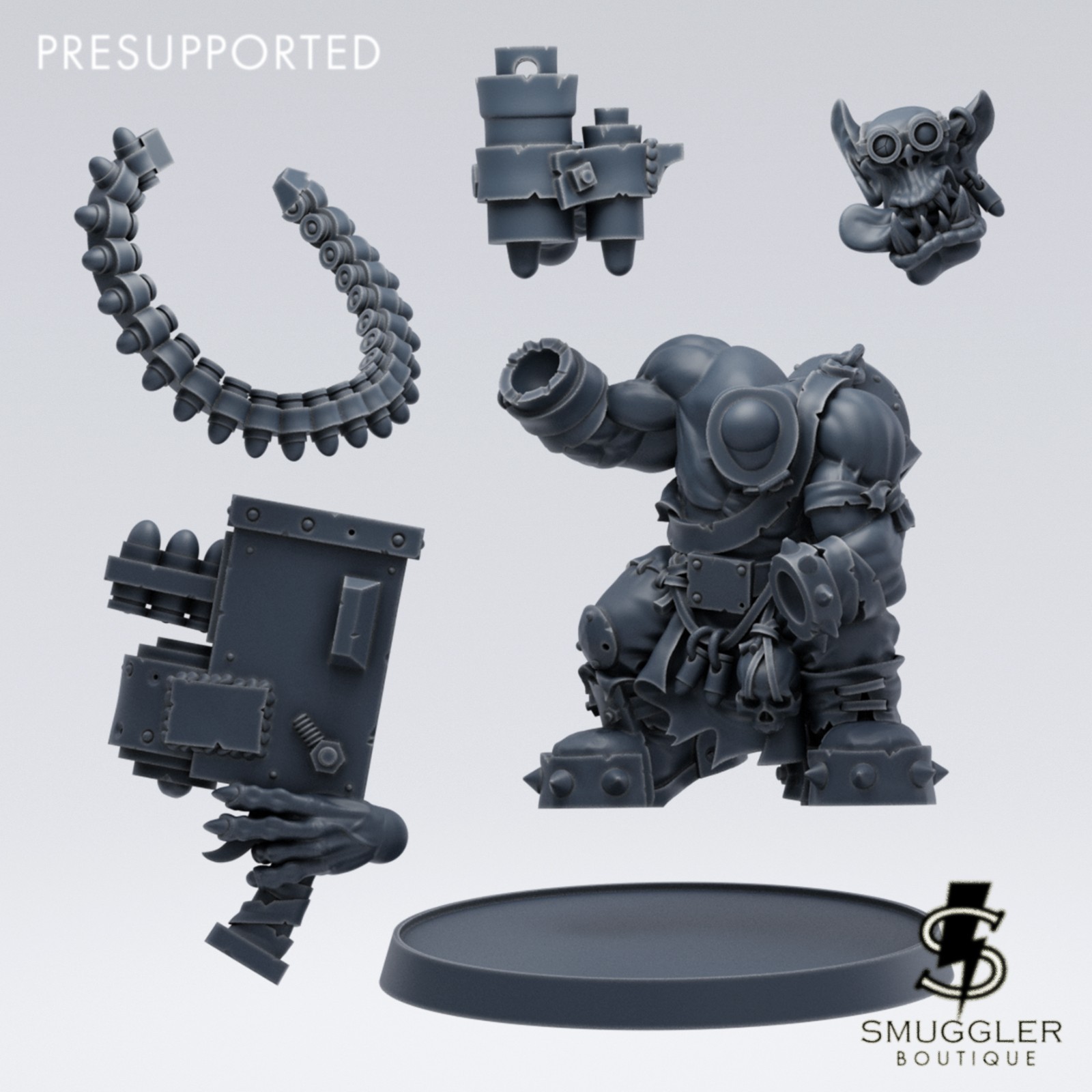 Ork Skuzgad Da Big Shoota - Space Orc Proxy 3D Tabletop Miniature