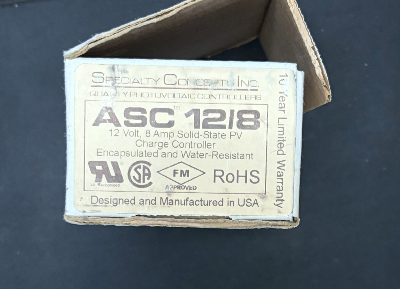 Specialty Concepts ASC-12/8 , 8 Amp 12 Volt PWM Charge Controller