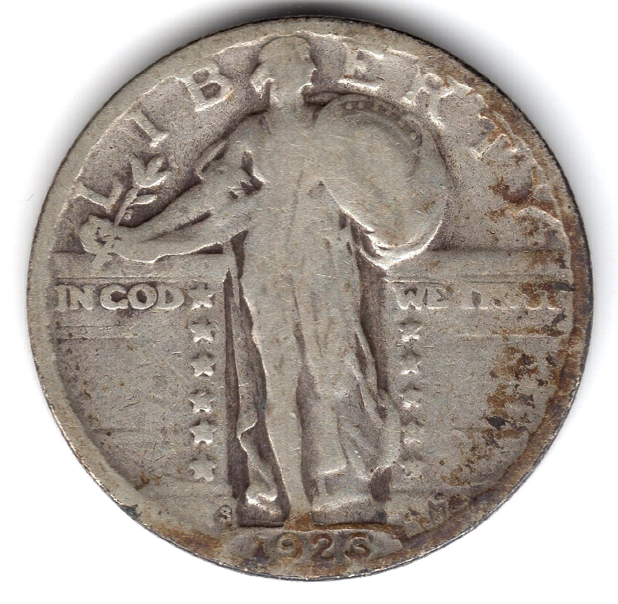 1926 S U. S. Standing Liberty Silver Quarter