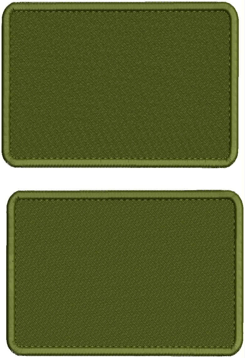 2 EMBROIDERY PATCH 4X6 HOOK ON BACK od green  and black border