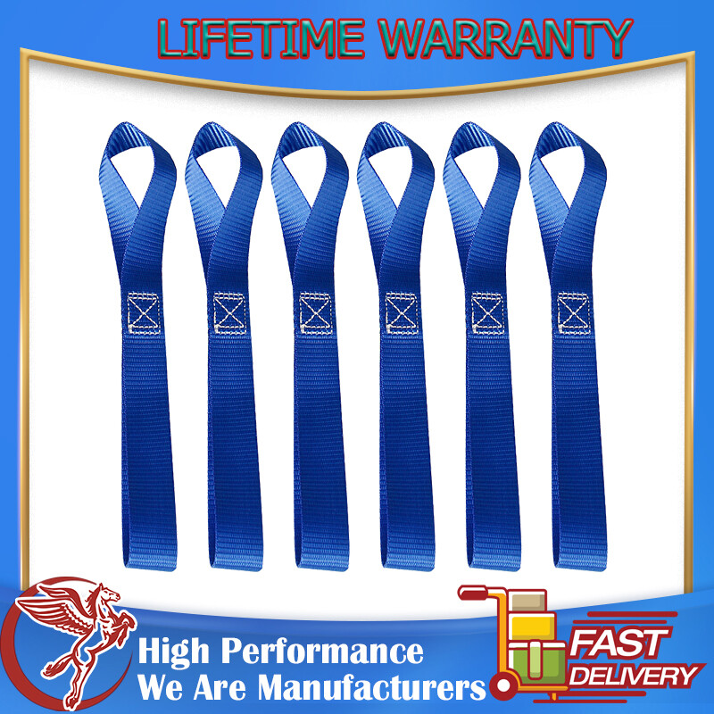 6 PCS ISoft Loop Tie Straps Pack 1Ft x 1In Lashing Motorcycle Handlebar 4500LBS