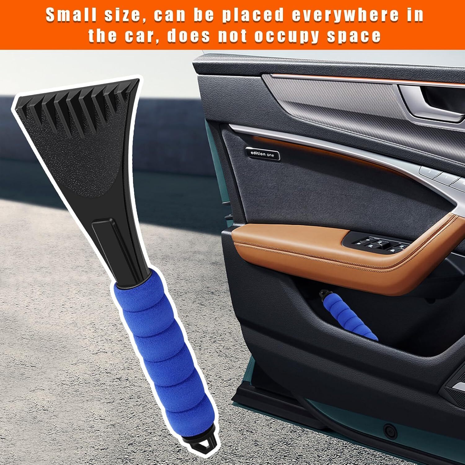 2x Car Windshield Ice Scraper with Foam Handle No Scratch Frost Scraper Universa