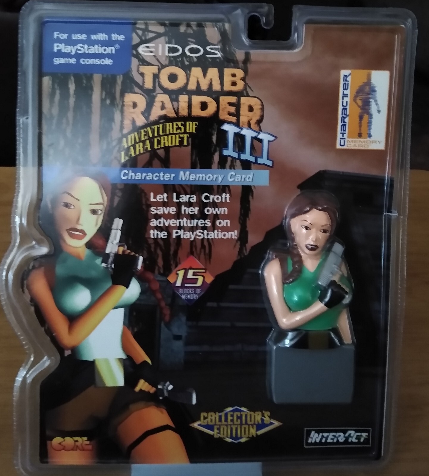NEW Tomb Raider Laura Croft PlayStation PS1 Memory Card Collector's Edition 1998