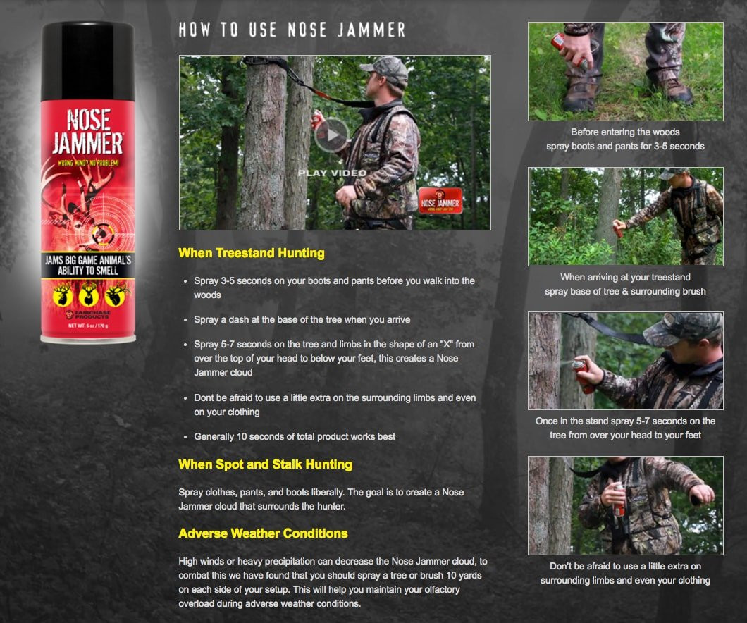 Nose Jammer Hunting Kit with Spray Body Wash Deodorant and Wipes 4 Pack