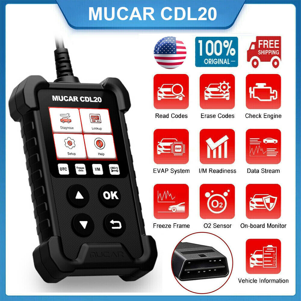 MUCAR CDL20 Car OBD2 Scanner Code Reader Check Engine Fault Diagnostic Tool 2024