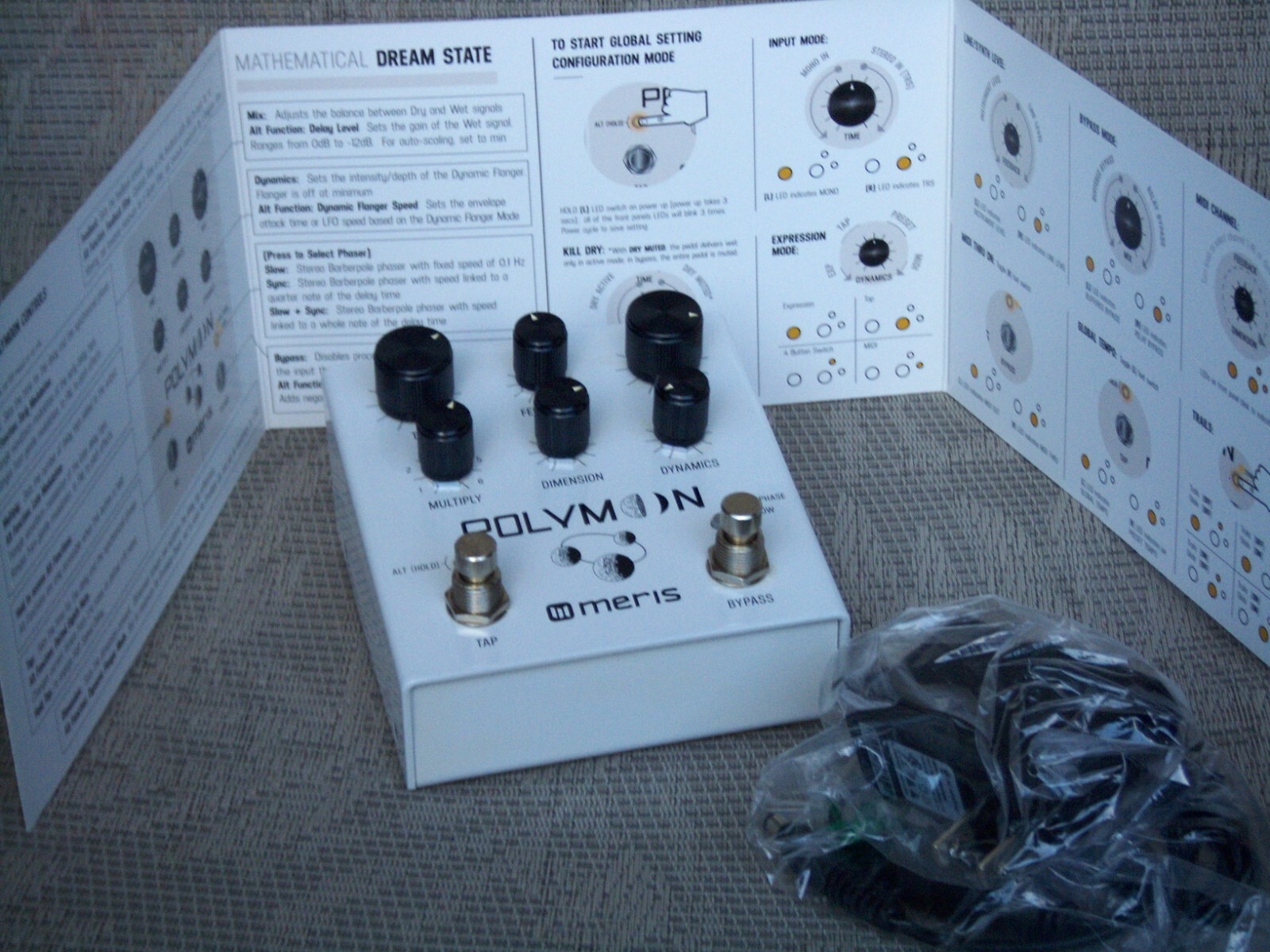 Meirs Polymoon Guitar Effect Pedal with Power Supply / Super Modulated Delay