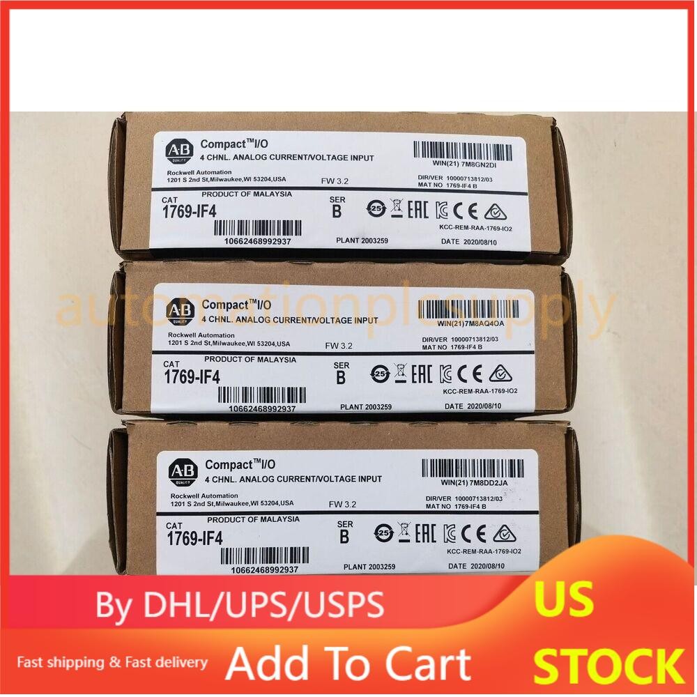AB 1769-IF4 B CompactLogix 4CH Analog Input Module 1769IF4 US US Free Tax