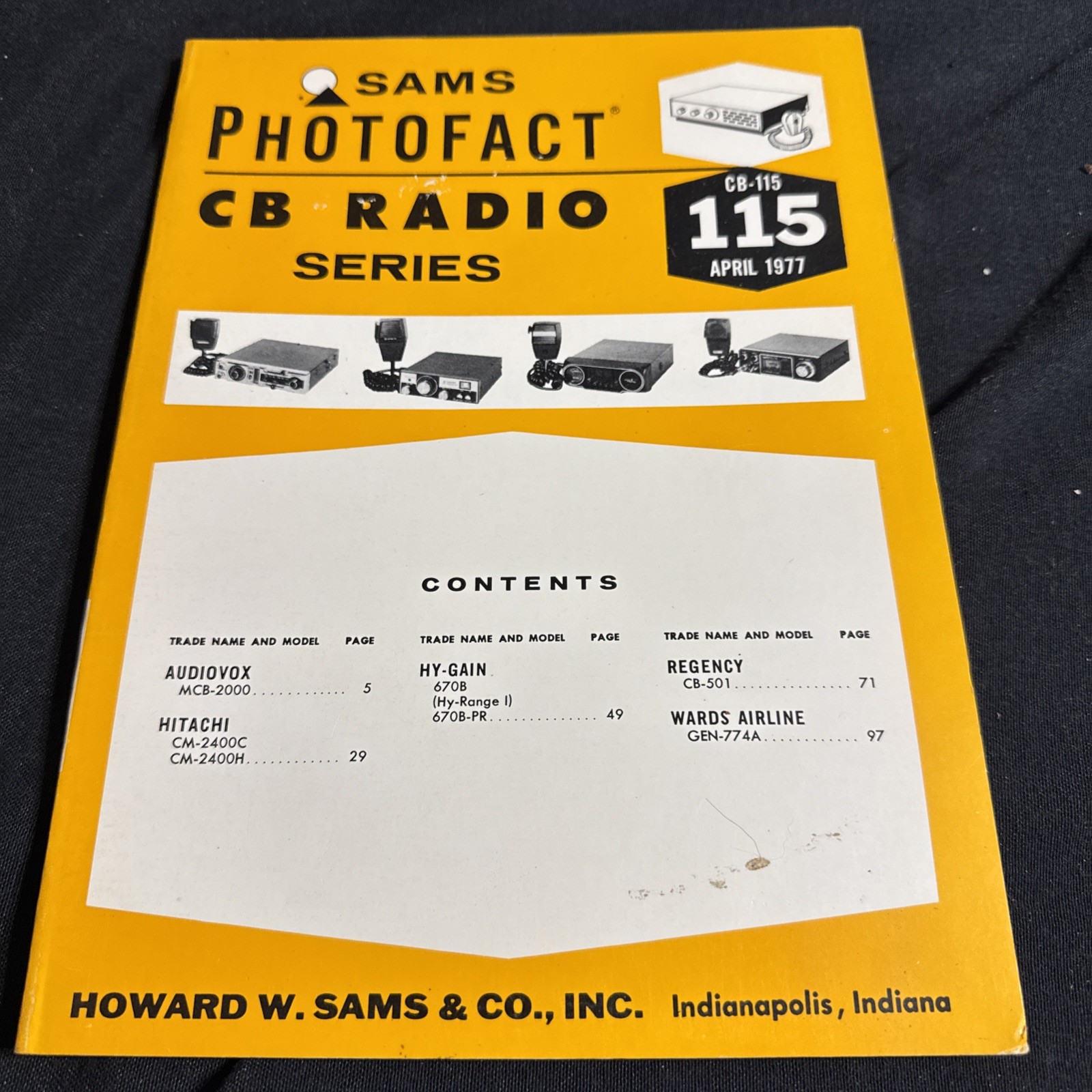 SAMS Photofact CB Radio Series Manual CB 115 April 1977