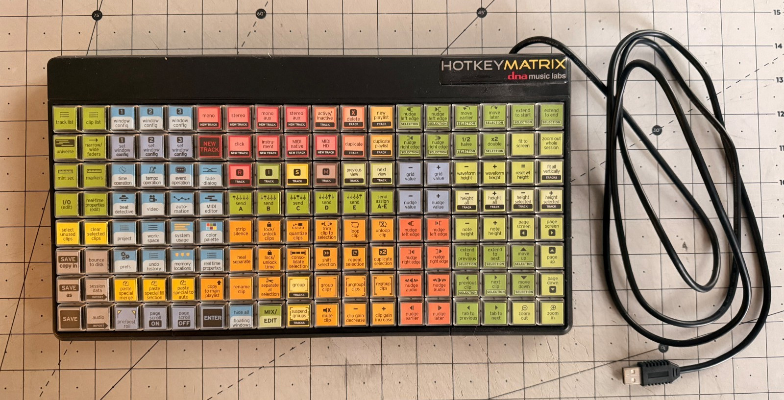 Hotkey Matrix by DNA Music Labs, Control Surface for Pro Tools