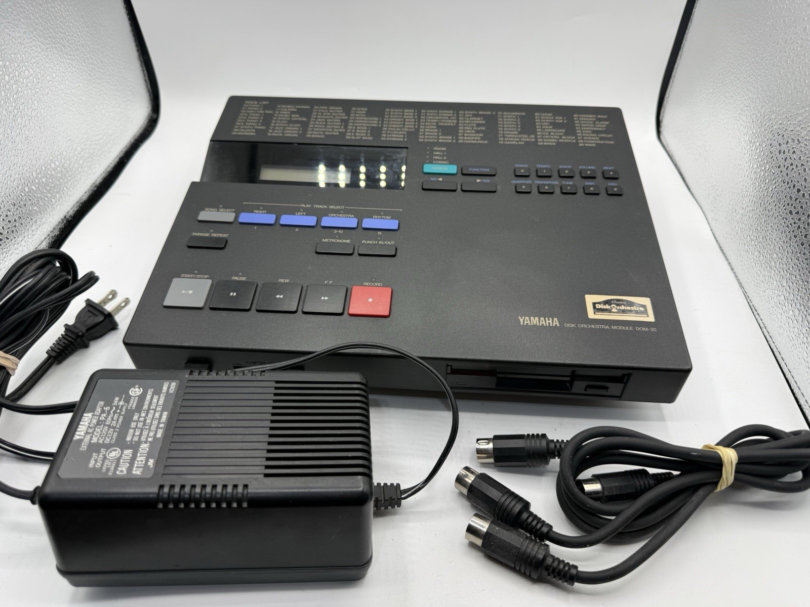 Vintage Yamaha Orchestra Module DOM-30 w/Cables TESTED & CLEAN