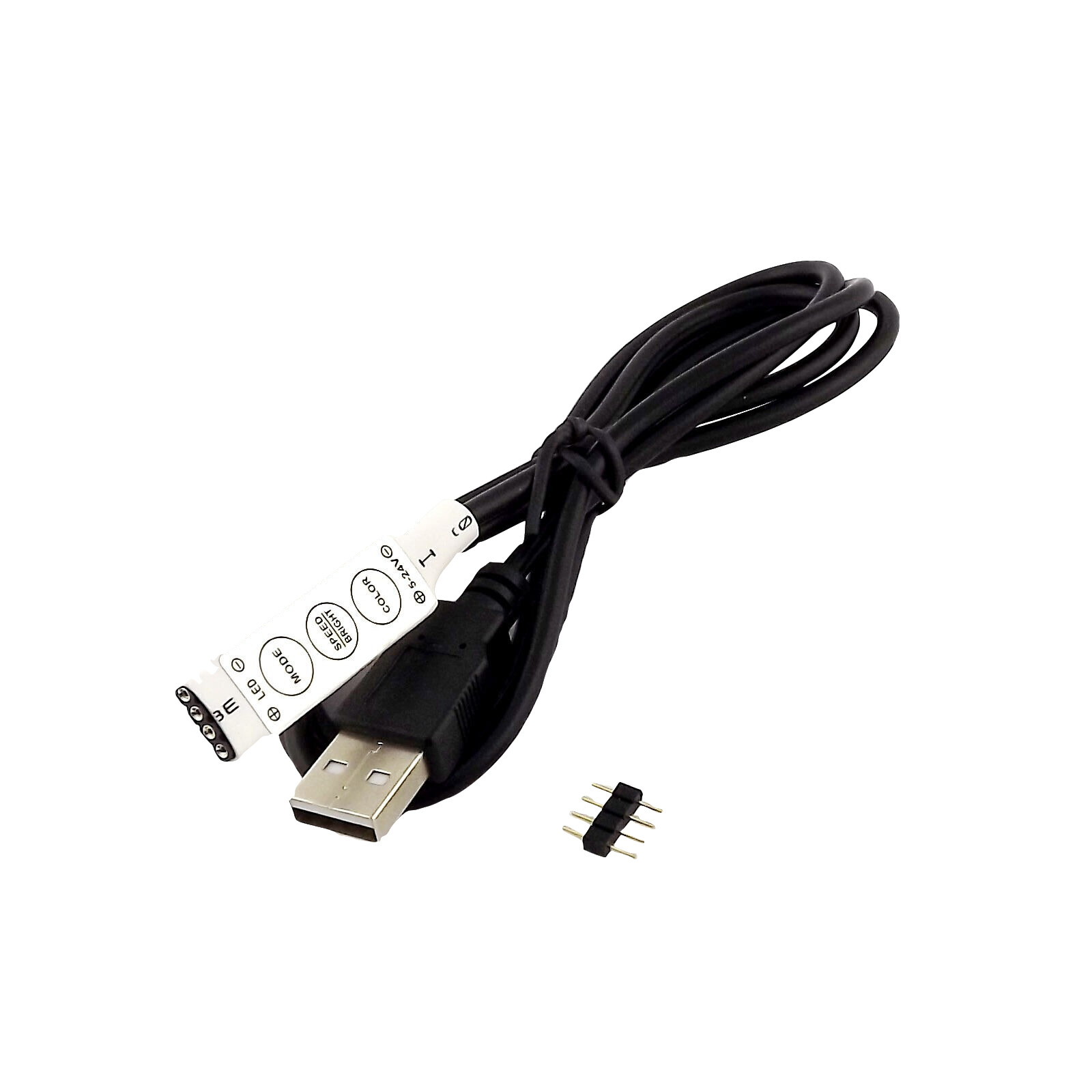 LED Mini Controller 3 Key 5V USB Cable for 5050 RGB Led Stirp Light to PC TV Tab