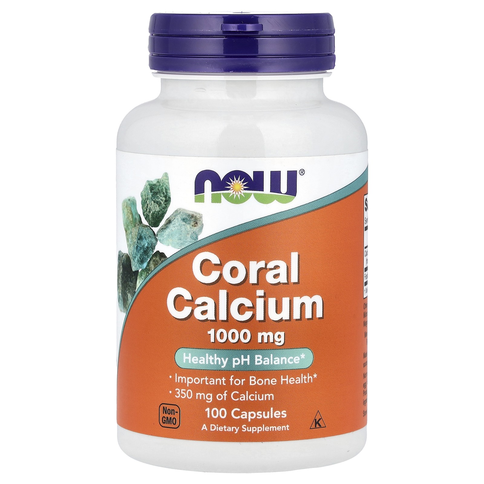 Now Foods Coral Calcium 1 000 mg 100 Veg Capsules GMP Quality Assured, Kosher