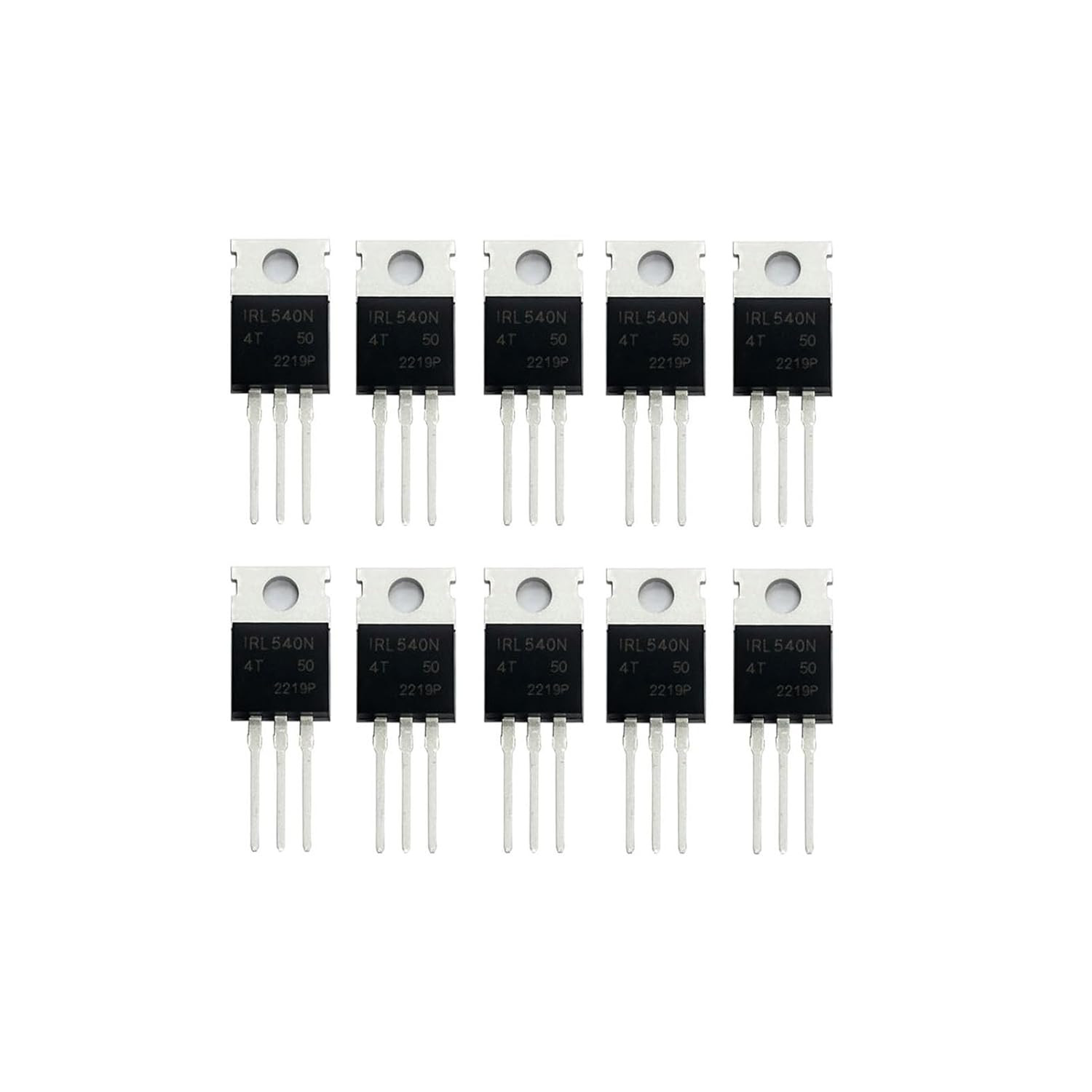10Pcs IRL540N TO-220 Power Transistor MOSFET N-Channel 100V 33A 130W IRL540NPBF