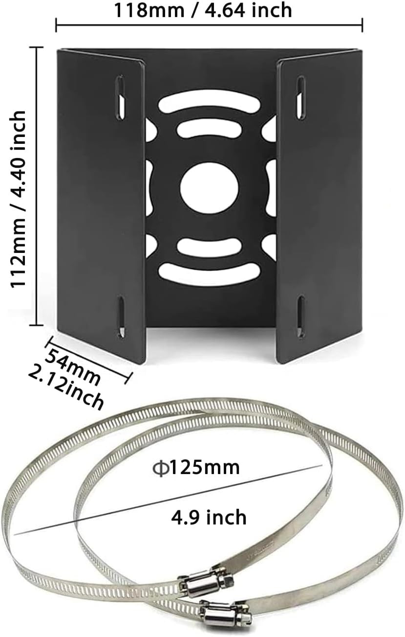 Universal Vertical Pole Mount for Security Camera, Solid Metal Mounting Corner B